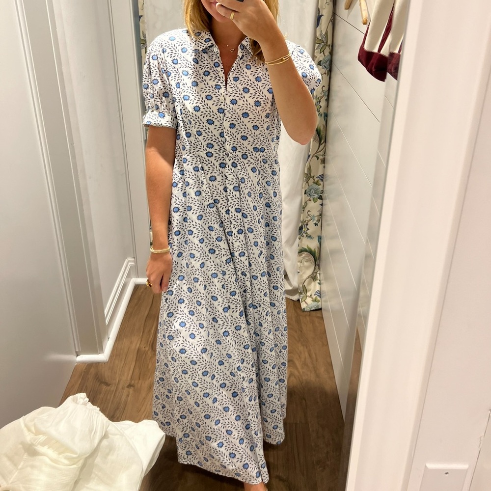 India Amory Floral Cotton Maxi Dress